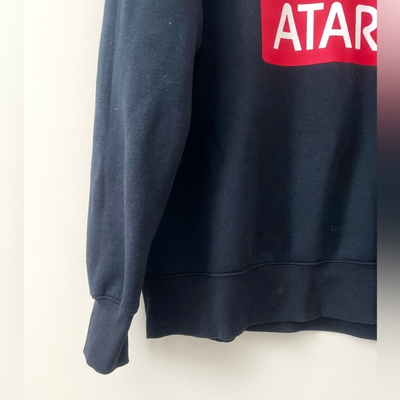 H&M Atari Fleece Lined Navy Sweatshirt Size M - Picture 2 of 5